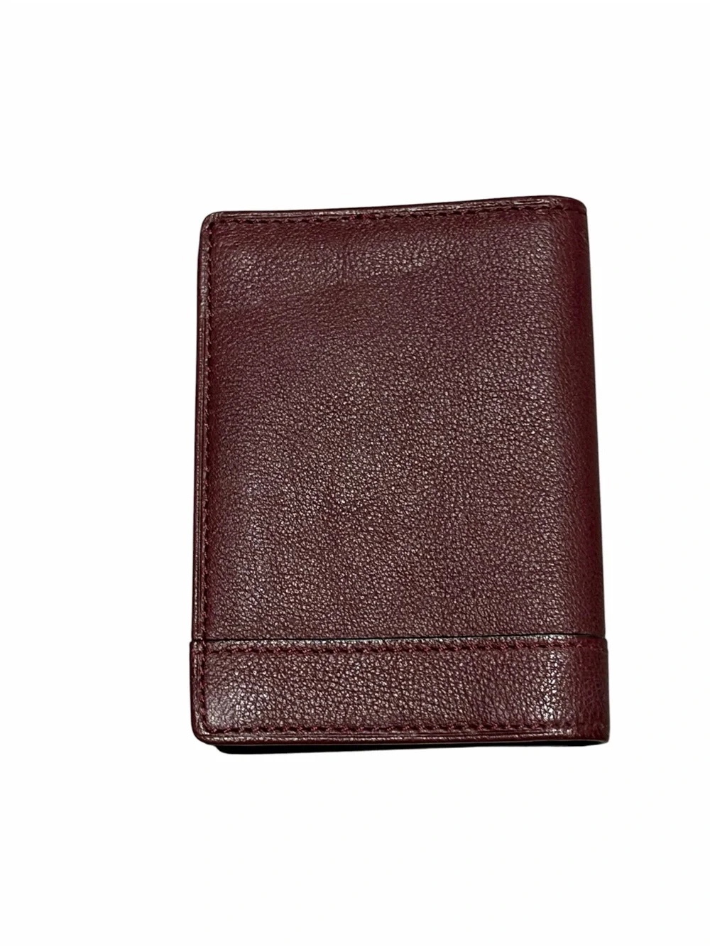 Tumi Burgundy Leather Card & Key Holder